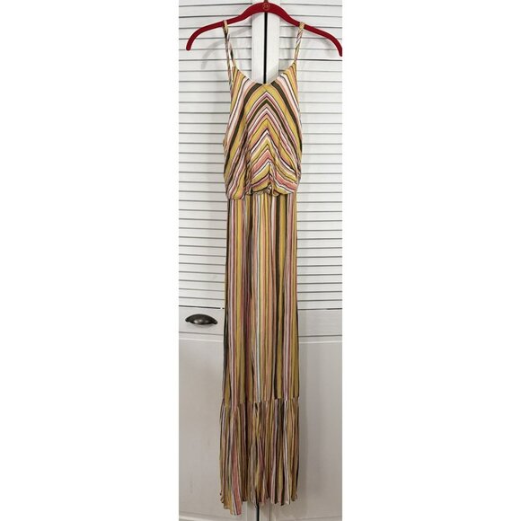 Ladies Dress Size Small Bailey Blue Stretch Jersey Long Maxi Summer Cute - Picture 1 of 10
